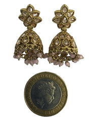 Multi - Small - Antique Finish Traditional Zhumki Earrings - Bollywood - Weddings - SV2407 J 0724