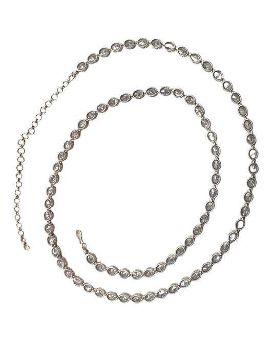 Silver Finish Saree Belt, Waist / Belly Chain - Fancy Dress , Bollywood - KAJ985 C 0923