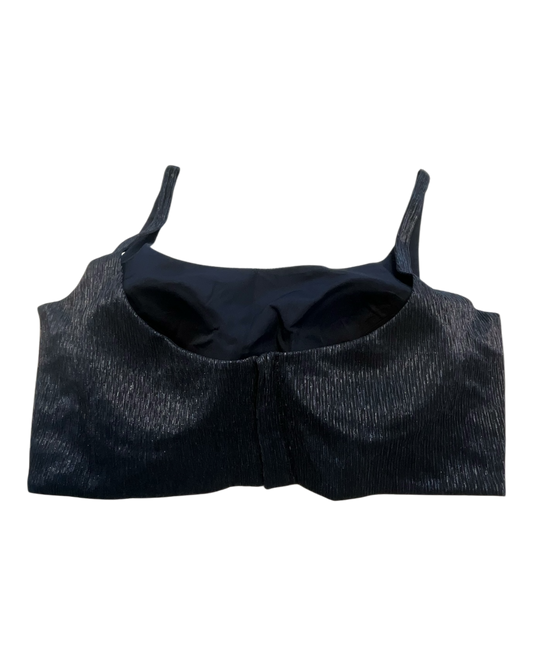 36" / UK 10 - Dark Navy - Rich Designer Saree blouse with cups,  Sleeveless - UK Stock - Quick Delivery - RNK - R931-H