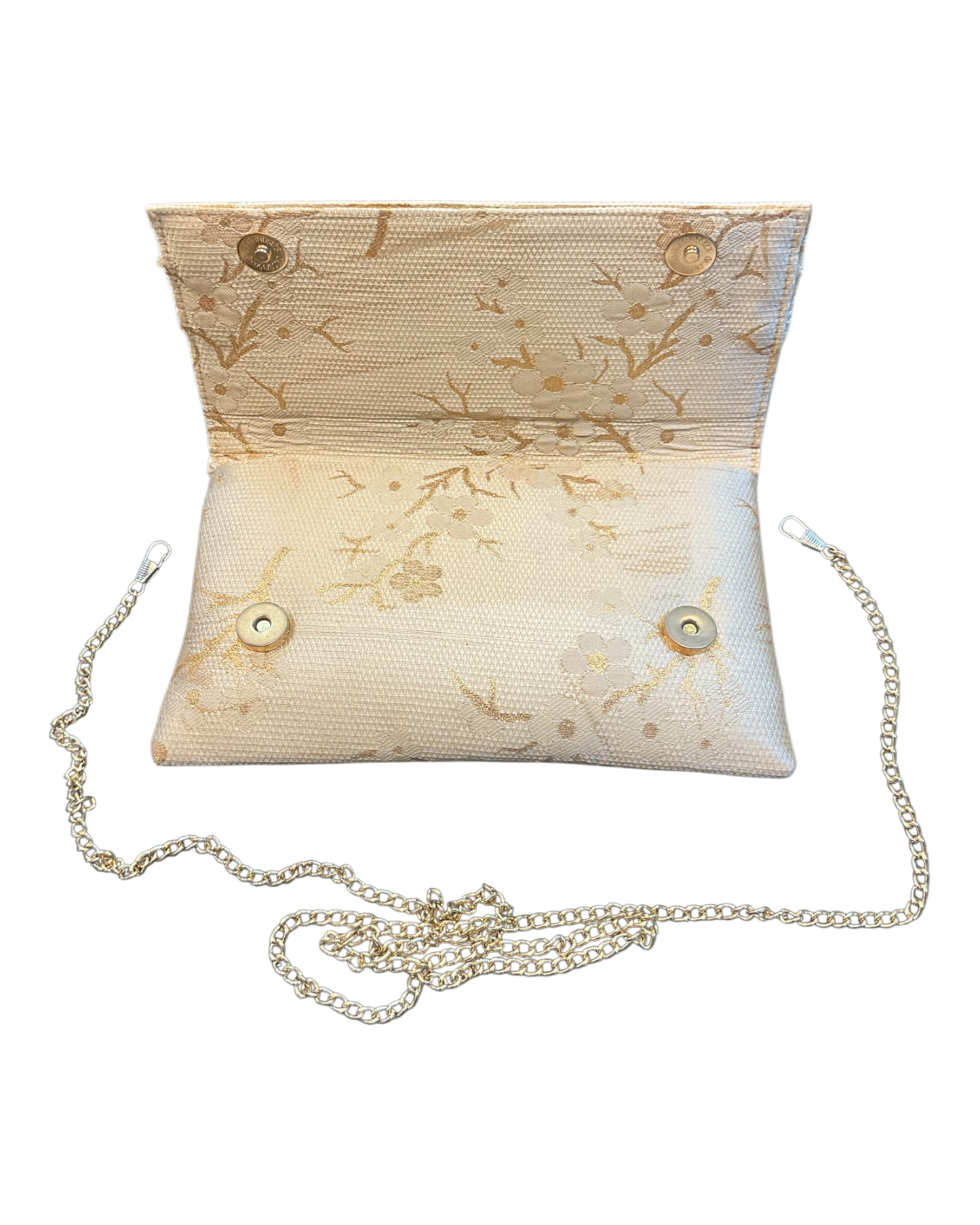 Cream - Handloom Brocade Clutch Bag / Handbag -Bollywood / Weddings - JS16b 06A26
