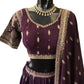 Wine - Soft Crepe Lehenga Set - Size 12(38") Expandable to size 16 - UK Stock - 24h Dispatch - SWA2405 JA 0424
