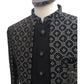 Stunning Double Layered Mens Black Sherwani - SHU2401 AY 0124