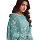 Light Blue - Simple / Classy Silky Ladies Indian Salwar Suit with Rich Dupatta - Available in Sizes 12 & 18 - VF69092 VR 0924