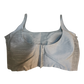 38" / UK 12 - Silver Grey - Silky Designer Saree blouse with cups,  Sleeveless - UK Stock - Quick Delivery - RNK - R651-H