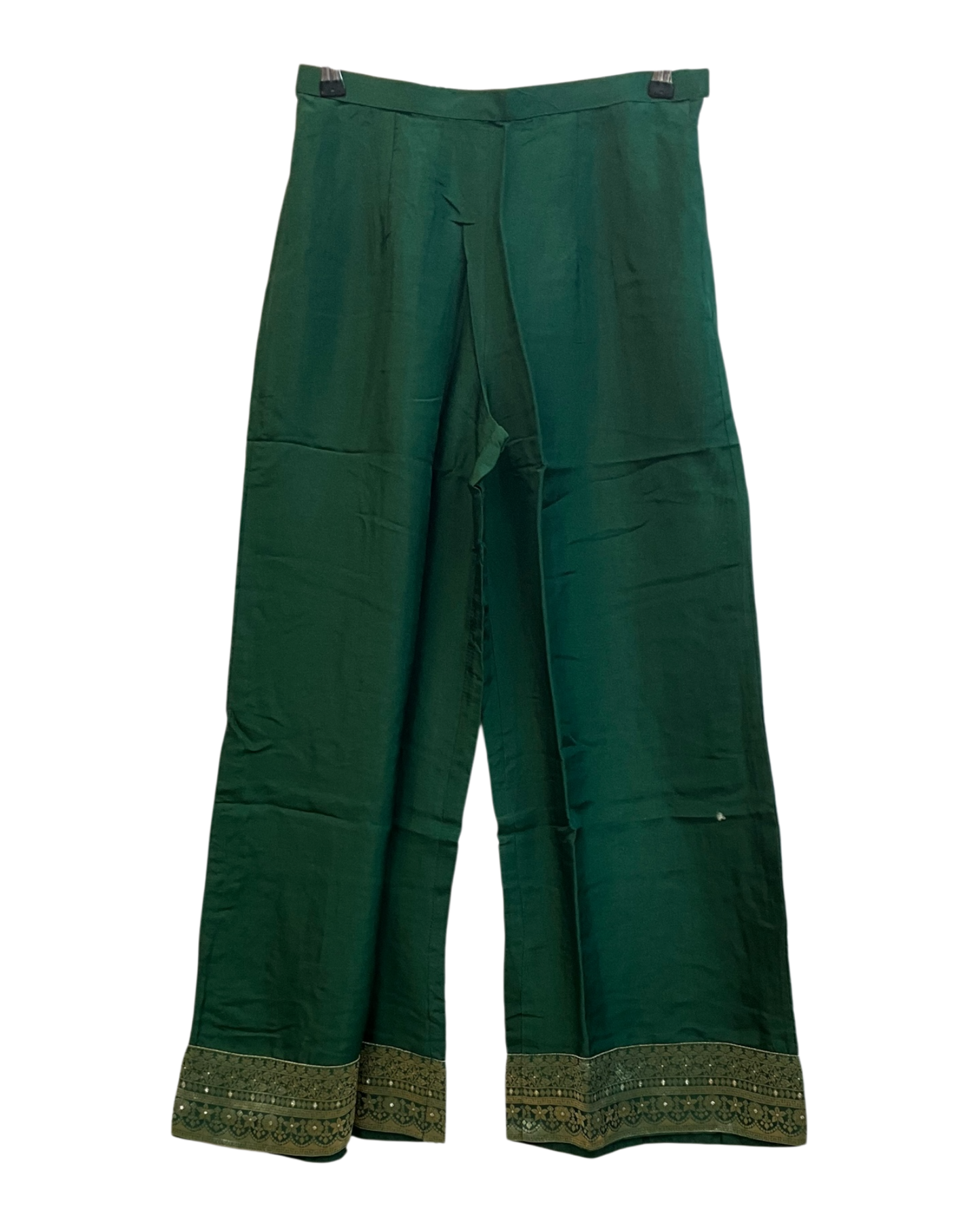 UK 10 / 36" - Forest Green - Designer Ladies Sharara / Palazzo / Anarkali Trousers Suit - UK Stock - Sangeet / Henna / Weddings - VMK Aradhya 04AY26