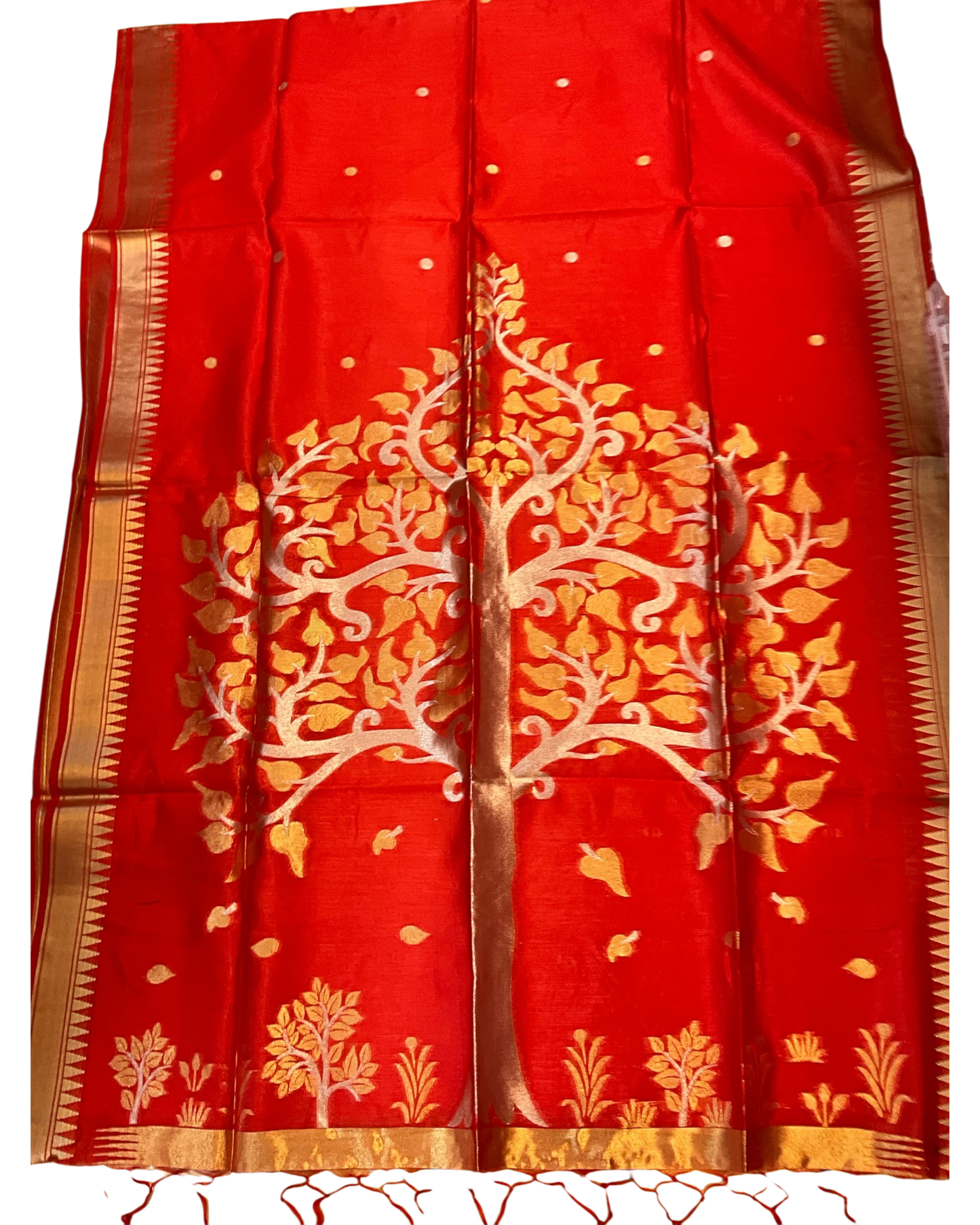 Red - Handloom Saree with Blouse Piece - UK stock - 24hr Dispatch - RT-BT005 07KJ26