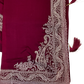 Dark Magenta - Classic Saree with Thread / Stone Work and Blouse Piece - UK stock - 24hr Dispatch - RS2506 VP