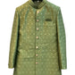 Mehndi Henna Green - Classic Banarasi Handloom Brocade Sherwani with Gold Buttons -  BS787 JP 08JC25