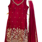 UK 12 / 38" - Fuchsia Pink - Ladies Sharara / Palazzo Trousers Suit - UK Stock - Sangeet / Henna / Weddings - OC76148 TA