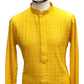 Haldi Yellow - Rich Sequins Lucknowi Chiffon Mens Indian Kurta Set with Smart Pants - Weddings / Walimas , Sangeet, Eid, Mehndi / Henna - SHU2502 KC 0325