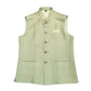 Pista Green - Handloom Brocade Indian Mens Waistcoat / Bandi - Bollywood - CS2405 KV 0524