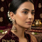 Gold - Royal Teardrop Kundan & Pearl Jhumka Earrings - 6JE06 10Pp26