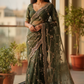 Sage Green - Rich Bridal Saree with Allover Embroidery and Blouse Piece - UK stock - 24hr Dispatch - RS2518 AJ