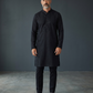Dark Navy Blue - Soft Cotton Infused Mens Kurta Set with Rich Sequins Embroidery - Sangeet Mehendi Haldi - KCS3001 06KH26