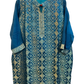 UK 14 / 40" - Petrol Blue - Silky Brocade Ladies Trousers Suit - Sangeet / Henna / Temple - KTC241063 VA