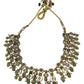 Olive Henna Green - Large Size Antique Gold Finish Necklace Set with Earrings - AV7785  11KK24