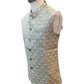 Beige Banarasi Brocade - Premium Mens Indian Waistcoat - UK Stock - 24 hr Dispatch - VNS-JKT23 10KT25)