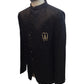 Black - PREMIUM Slim Fit Mens Self Brocade BandhGala / Prince / Chinese Collar Jacket - Fantastic Fit - CS2501 01TA25