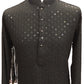 Black - Lucknowi Sequins Mens Indian Kurta set - Weddings / Walimas , Sangeet, Eid, Mehndi / Henna - YD2402 KT 0324