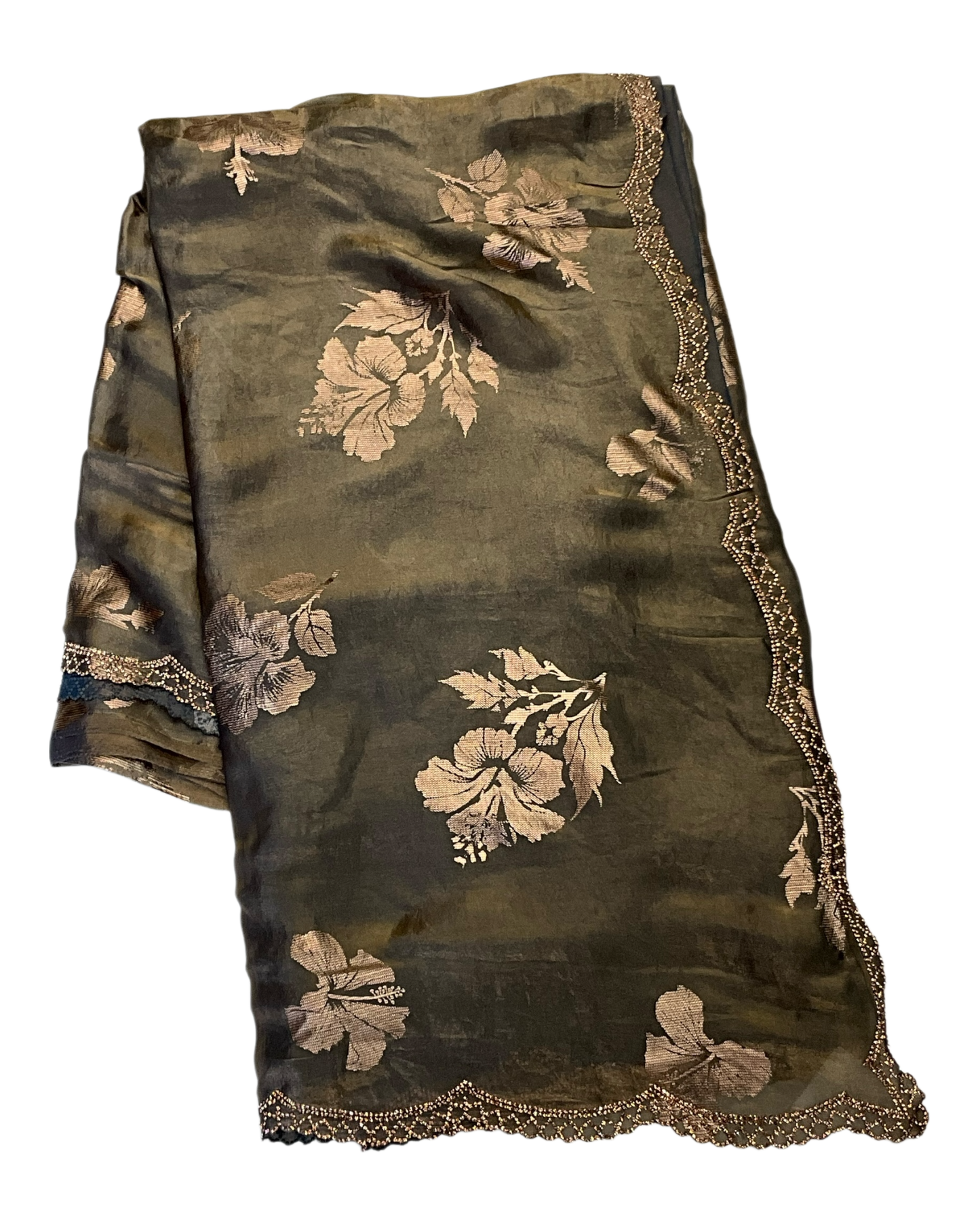 Grey - Floral Printed Blouse Piece - UK stock - 24hr Dispatch - RS2504 VP