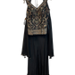 UK 12 / 38" - Black - Designer Ladies Medium Length Top Palazzo Trousers Suit - UK Stock - 2/3 days delivery - VMK Zilmil RY