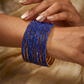 Royal Blue - Set of 8 Stone Bangles -  M to XXL - HAN2601 07Ka26