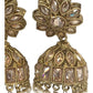 Gold - Medium - Antique Gold Finish Traditional Zhumki Earrings - Bollywood - Weddings - SV2409 Rp 0724