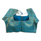 38" & 42" - Turquoise Blue / Firozi - Banarasi Brocade Saree / Lehenga Blouse -UK Stock - Quick Dispatch - X1126 01A25