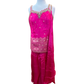 Size 12 (38") - Fuchsia / Magenta - Designer Ladies Medium Spaghetti Top Palazzo Trousers Suit - VMK Joshita JP