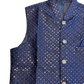 Navy Blue - Sequins All Over Embroidered - Mens Indian Waistcoat - UK Stock - 24 hr Dispatch - KCS4785 03KR26