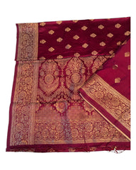 Magenta - Traditional Handloom Banarasi Sari / Saree - with Blouse Piece - SN2404 11VC24
