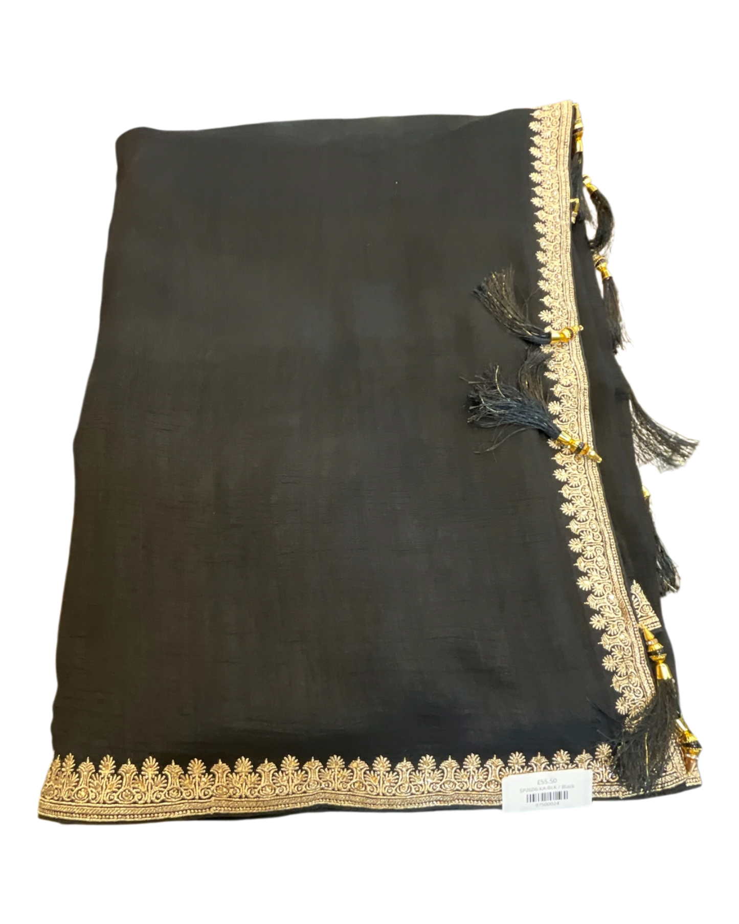Black - Fancy Party Saree with Blouse Piece - UK stock - 24hr Dispatch - SP2606 KA