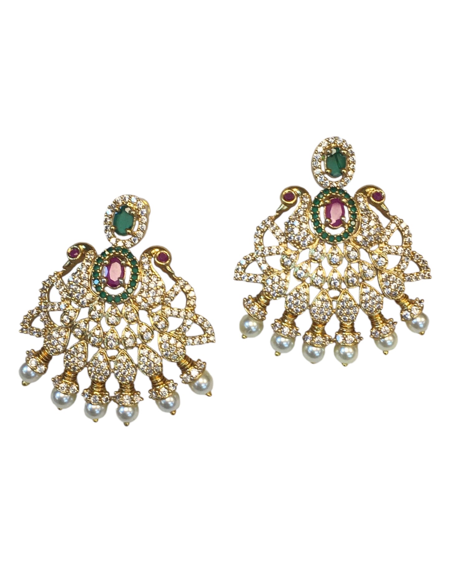 Gold & Stone - Gold Finish Long Necklace set - Bollywood - Weddings - AE2418 11VK24