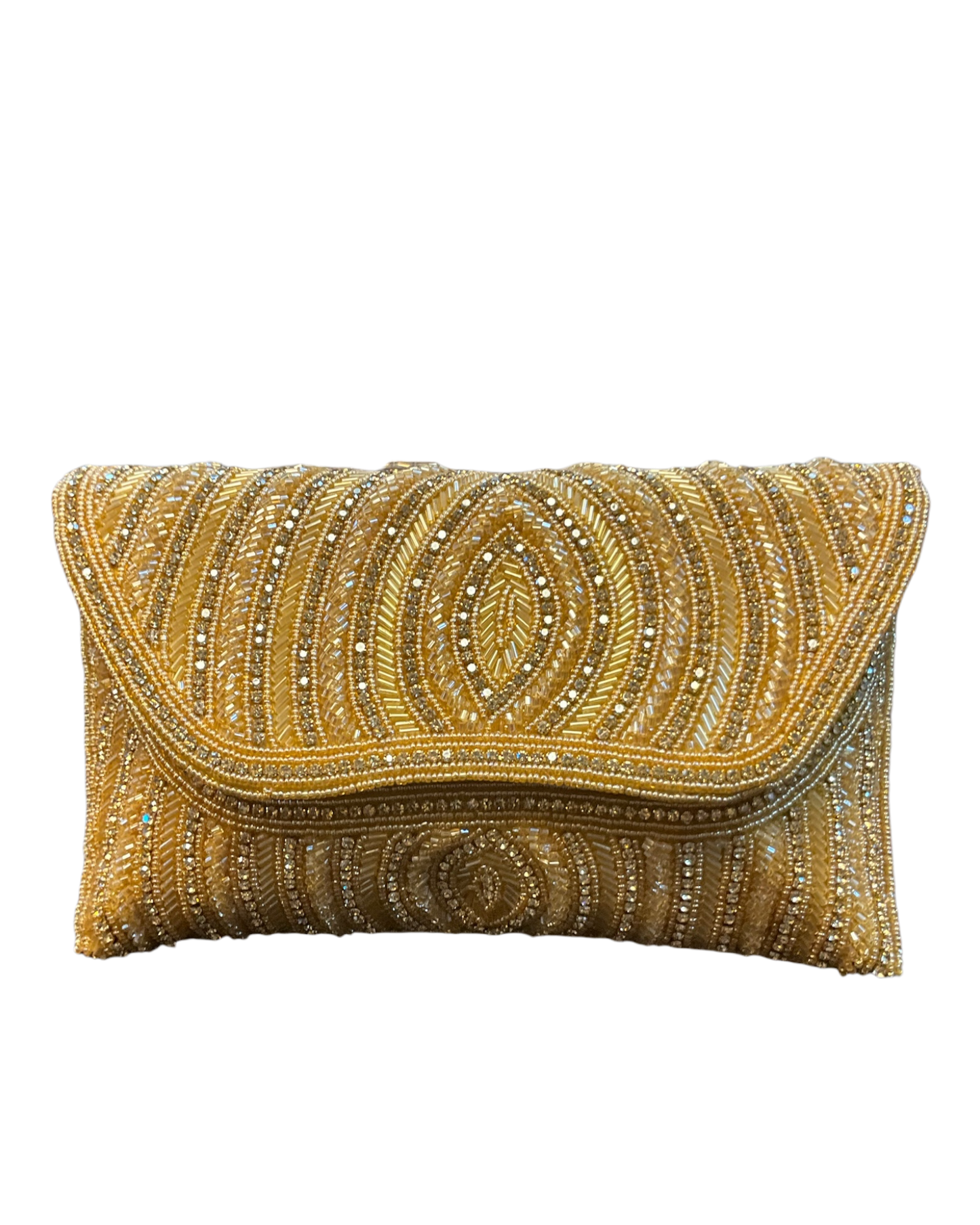 Gold - Rich Hand Embroidered Clutch Bag / Handbag -Bollywood / Weddings - JS37 06KP26
