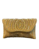 Gold - Rich Hand Embroidered Clutch Bag / Handbag -Bollywood / Weddings - JS37 06KP26