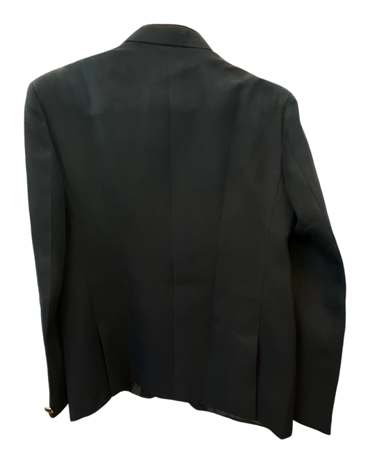 Size 40" Chest - Navy Blue - PREMIUM Slim Fit Mens Jute BandhGala / Prince / Chinese Collar Jacket - Fantastic Fit - CS2604 TA