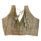 Dark Gold - Crushed Brocade Tissue Saree / Lehenga Blouse - With Cups - Margin to loosen - UK Stock - AF2502 C 1224