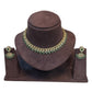 Green - Small Size Antique Gold Finish Necklace Set - AE2502 A 0525