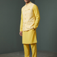 Haldi Yellow - Mens Kurta Set with Rich Brocade Waistcoat  - UK Stock - Quick Dispatch - SHU2603 05VV26