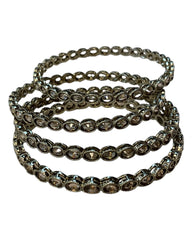 Gold Stone - Antique Gold Finish Bangles Set (Set of 4) - UK stock - SM, M, L, XL NBA3150 08J25