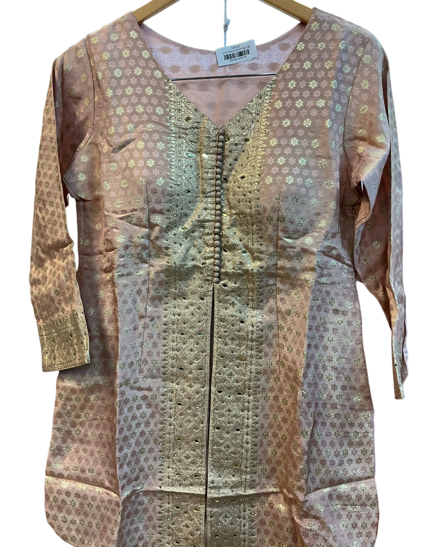 UK 12 / 38" - Baby Pink - Ladies Sharara / Palazzo Trousers Suit - UK Stock - Sangeet / Henna / Weddings - OC21195 VA