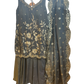 Size 20 (46") - Dark Grey - Designer Ladies Medium Length Top Palazzo Trousers Suit - VMK Disha CY