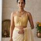 Gold - Rich Banarasi Thin Strap Designer Saree blouse with cups, 38" - UK Stock - Quick Delivery - RNK - R651- H (Copy)