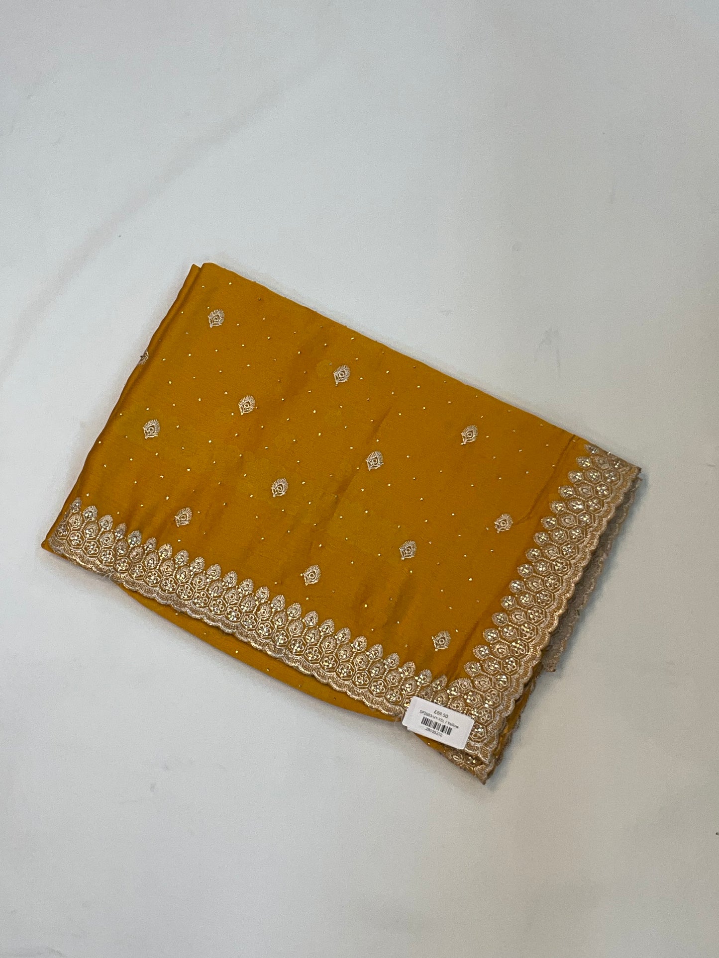 Haldi Yellow - Fancy Party Saree with Blouse Piece - UK stock - 24hr Dispatch - SP2603 VY