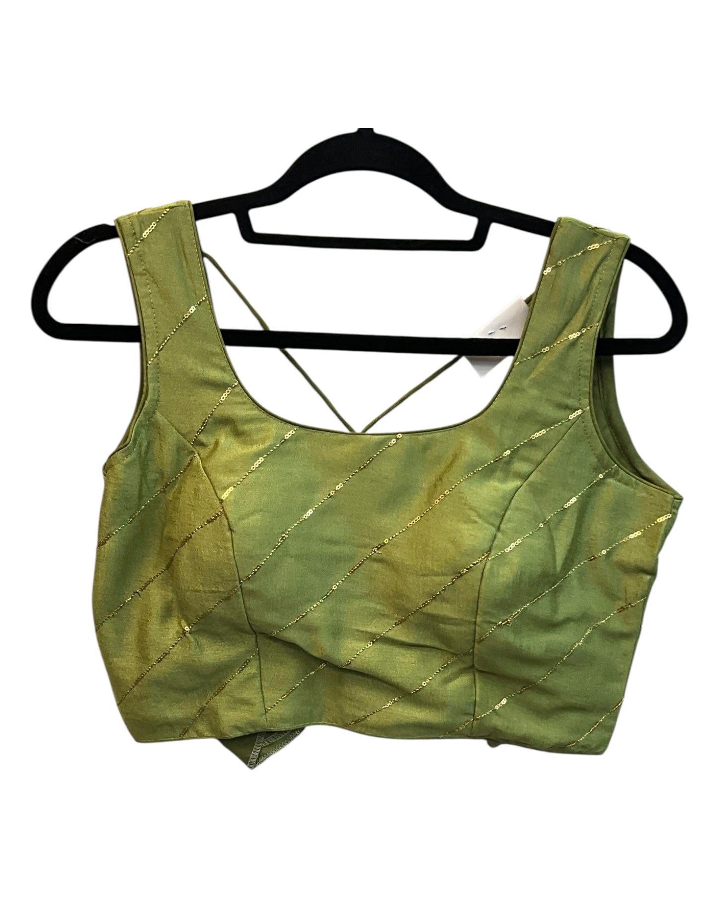 Light Green -  Dupion Silk Lehenga Set -  - Garba / Dandia , Mehndi / Sangeet / Weddings Size UK 12 (38" Bust) Adjustable to Size 14 - UK Stock - 24h Dispatch - AF2506 09TY25