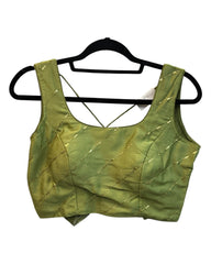 Light Green -  Dupion Silk Lehenga Set - Size UK 12 (38