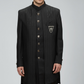 Black - Stunning Double Layered Mens Sherwani - SHU2506 JC 0325