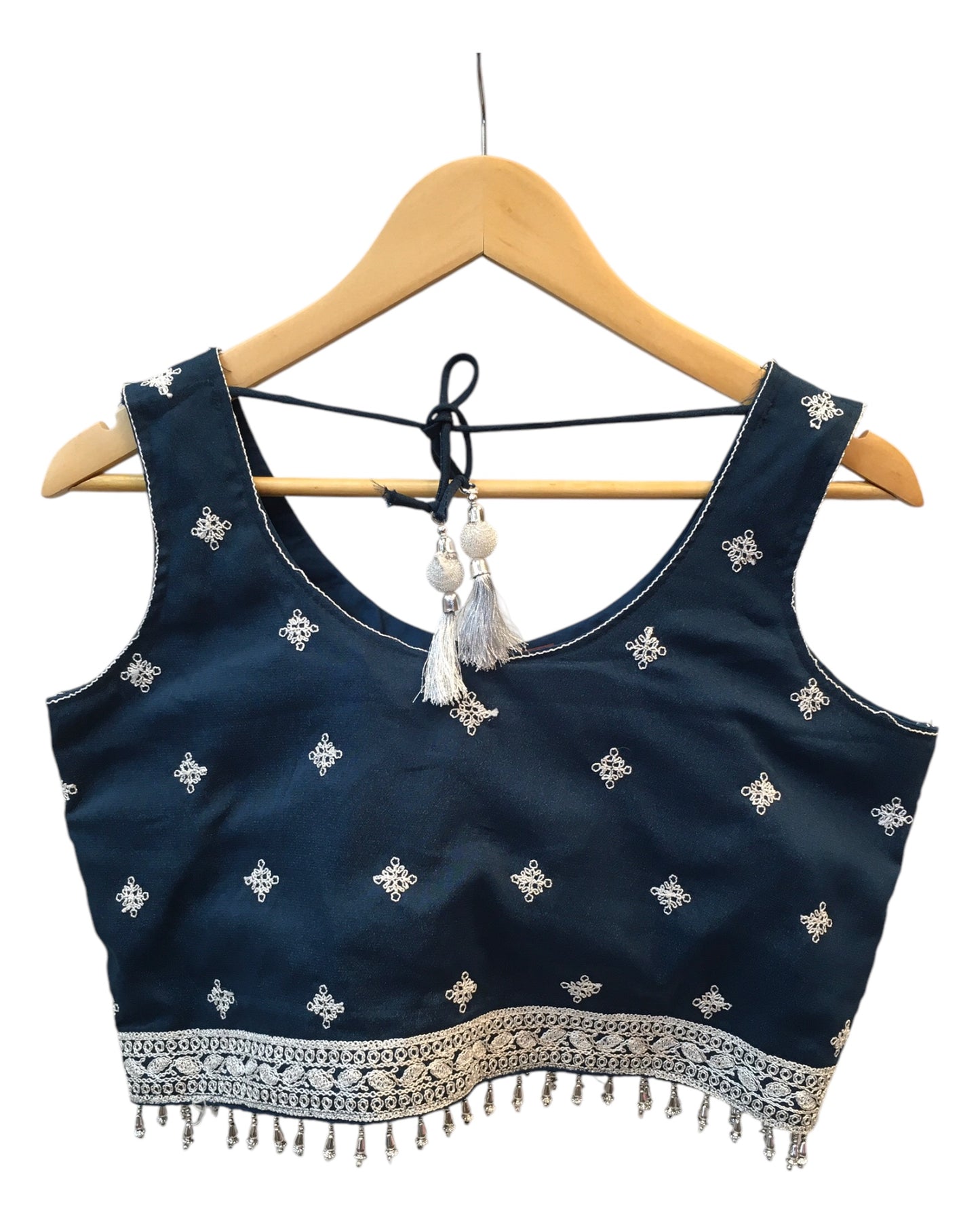 Size 12 / 38" Bust - Petrol Navy Blue - Ready Made Lehenga Set - UK Stock - 24h Dispatch - KTC2461 TY 0125
