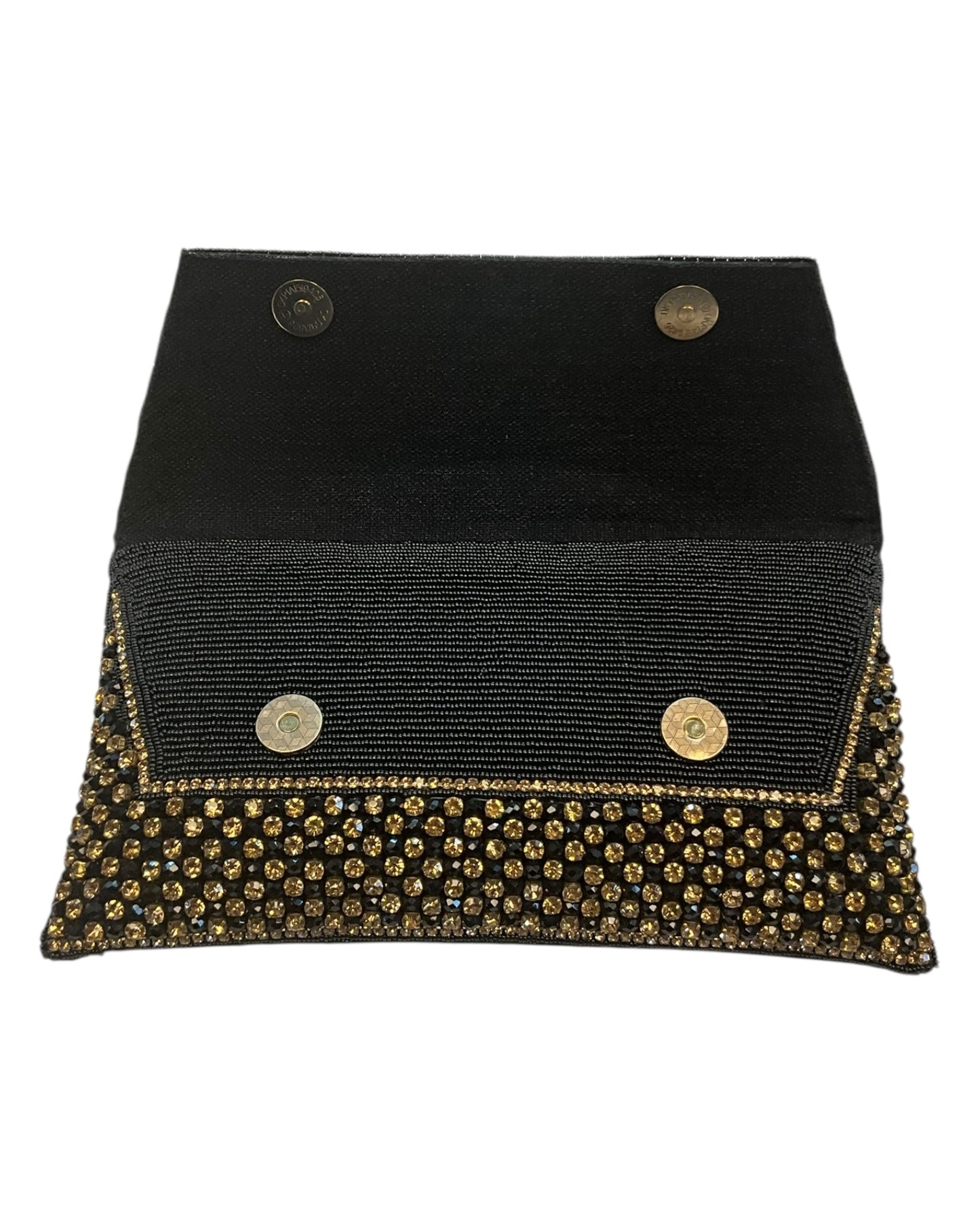 Black - Rich Hand Embroidered Clutch Bag / Handbag - AKB235 05KP25