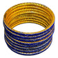 Royal Blue - Set of 8 Stone Bangles -  M to XXL - HAN2601 07Ka26